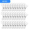 30 Pcs 304 Stainless Steel Short Tail Hanger Clip with Hook, Durable Hanging ClipsHeavy Duty Multifunctional Hangers Use for Display Storage Items view 4