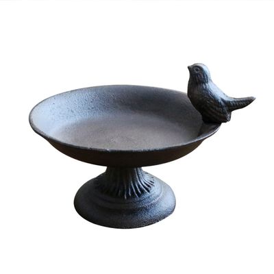 BOOMLATU Ring Holder Bird Vintage Round Dishes,Cast Iron Antique Trinket Trays Decorative for Home Display (Bird Round Tray)
