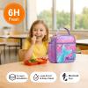 Bagseri Kids Lunch Box for Girls - Insulated Toddler Lunch Bag Fits Bento Box, Reusable Daycare Cooler Tote with Clip Handle, Water-Resistant Lining, Purple Mermaid Tail view 2