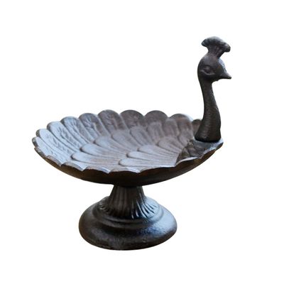 BOOMLATU Jewelry Dish Peacock Vintage Dishes,Cast Iron Antique Trinket Trays Decorative for Home Display