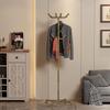 THRONKENGER Industrial Coat Rack, Metal Pipe Coat Rack Stand Freestanding with 6 Hooks, Heavy Duty Coat Tree Sturdy Coat Racks for Entryway, Hallway, Bedroom (Vintage gold) view 2