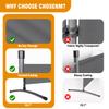 6 FT Tall Room Divider Screen Fabric Wall Divider with Metal Frame, 3 Panel Folding Privacy Screens, Portable Room Divider Panel, Freestanding Room Divider Partition for Office Bedroom Study, Grey view 2