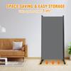 6 FT Tall Room Divider Screen Fabric Wall Divider with Metal Frame, 3 Panel Folding Privacy Screens, Portable Room Divider Panel, Freestanding Room Divider Partition for Office Bedroom Study, Grey view 3