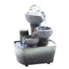 YKHB Tabletop Fountain Tabletop Fountain Resin 9.45 Inches High 3-Story Desktop Fountain Feng Shui Desktop Fountain Waterfall Zen Decoration Best Gift view 1
