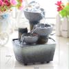 YKHB Tabletop Fountain Tabletop Fountain Resin 9.45 Inches High 3-Story Desktop Fountain Feng Shui Desktop Fountain Waterfall Zen Decoration Best Gift view 2
