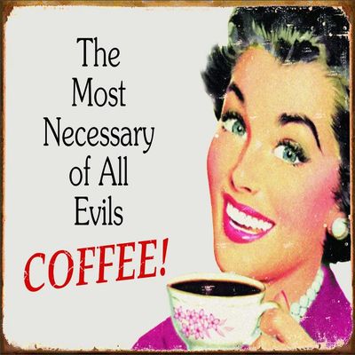 Sokomurg Retro Vintage Funny 12"x16"Indoor Coffee Metal Aluminum Sign Garage Kitchen Decor Bar Pub Club Cafe Home Restaurant Wall Decor Art Sign Post Gifts for man