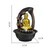 YKHB Tabletop Fountain Tabletop FountainResin Craft Buddha Desktop Fountain Lucky Statue Indoor Fountain Meditating Decoration 11.03 Inches Best Gift view 2