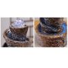 YKHB Tabletop Fountain Tabletop Fountain Ceramic Three Tier Desktop Fountain Indoor Circulating Water Fountain Decoration Crafts 10.62 Inches Best Gift view 3