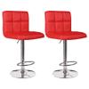 Adjustable Bar Stools, Modern PU Leather Adjustable Swivel Barstools, Armless Hydraulic Kitchen Counter Bar Stool Height Chairs with Back, Set of 2/4 (2, Red) view 1