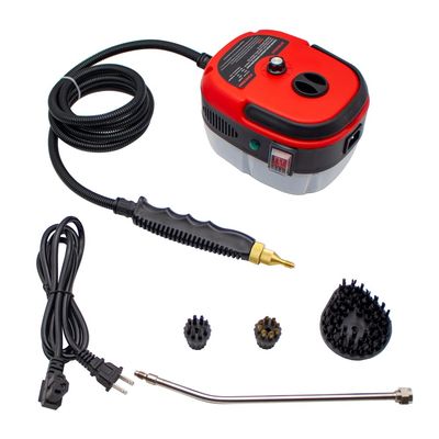 Jieotwice High Pressure Steam Cleaner for Home Kitchen Carpet Sofa Commercial Car Portable 2500W Powerful Cleaning Machine 3BAR 110V (Red)