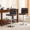 Adjustable Bar Stools, Modern PU Leather Adjustable Swivel Barstools, Armless Hydraulic Kitchen Counter Bar Stool Height Chairs with Back, Set of 2/4 (2, Brown) view 2