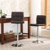 Adjustable Bar Stools, Modern PU Leather Adjustable Swivel Barstools, Armless Hydraulic Kitchen Counter Bar Stool Height Chairs with Back, Set of 2/4 (2, Brown) view 3