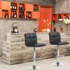 Adjustable Bar Stools, Modern PU Leather Adjustable Swivel Barstools, Armless Hydraulic Kitchen Counter Bar Stool Height Chairs with Back, Set of 2/4 (2, Black) view 4
