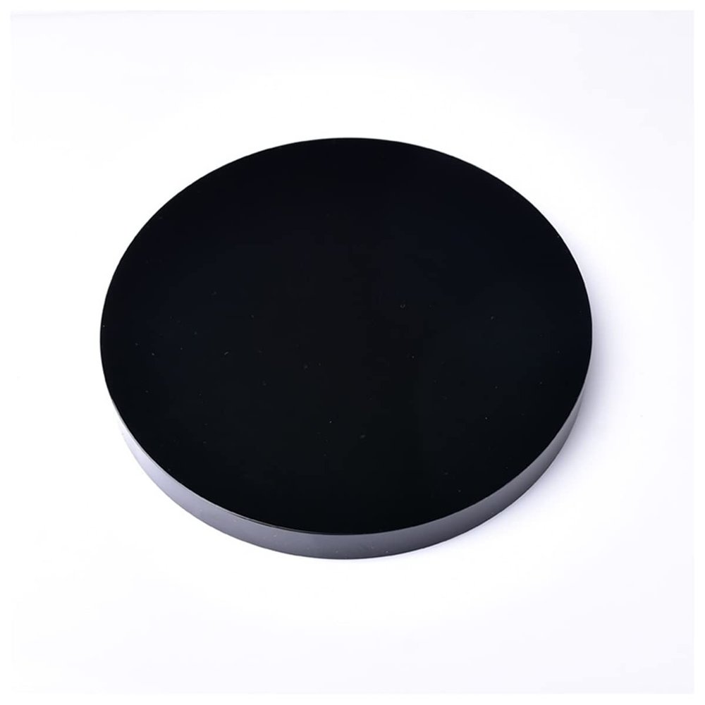 ZTBH Natural Meditation Crystal 1pcs Natural Obsidian Mirror, Round Home Decoration Crystal Stone (Size : 8cm)