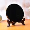 ZTBH Natural Meditation Crystal 1pcs Natural Obsidian Mirror, Round Home Decoration Crystal Stone (Size : 8cm) view 4