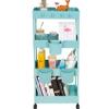 AYVANBER 4 Tier Slim Rolling Utility Kitchen Cart Bathroom Organizer for Narrow Places Multipurpose Storage Shelve Mobile Trolley for Bedroom Laundry Office Restaurant Garage Pantry (Teal) view 1