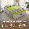 YENING Queen Size Air Mattress with Built in Pump Raised Inflatable Bed Heavy Duty Blow up Matressith Airbed 18 Inch Tall view 3