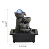 YKHB Tabletop Fountain Tabletop Fountain Resin Indoor Fountain Modern Simple Flowing Water Fountain Creative Lucky Desktop Small Ornaments Best Gift (Color : A) view 2