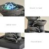 YKHB Tabletop Fountain Tabletop Fountain Resin Indoor Fountain Modern Simple Flowing Water Fountain Creative Lucky Desktop Small Ornaments Best Gift (Color : A) view 3
