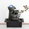 YKHB Tabletop Fountain Tabletop Fountain Resin Indoor Fountain Modern Simple Flowing Water Fountain Creative Lucky Desktop Small Ornaments Best Gift (Color : A) view 4