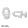 Juvielich Curtain Glider Hooks 0.43 Dia Curtain Track Rollers Twin Wheeled Carriers Drapery Mute Wheel Rollers Hook Ball Pulley Rail Sliding Glider Plastic White 20Pcs view 3
