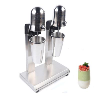 DYRABREST Double Head Milkshake Maker Kit, Stainless Steel Electric Milkshake Maker Machine, Classic Milkshake Maker with Cup, 2 Speed Adjustable (Type 1)