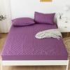 CFYCYHDZHT Comfy Sheets,Kids Bedroom Quilted Waterproof Mattress Protector, Hotel Solid Color Deep Pocket Mattress Topper for Full Queen King Bed,Purple,Full 138190cm+35cm view 1