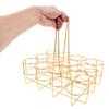 BESPORTBLE Metal Wine Bottle Carrier Wire Metal Beer Holder Crate with Handle for Home Bar KTV Party Picnic view 4