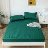 CFYCYHDZHT Comfortable Bed Sheet,Kids Bedroom Quilted Waterproof Mattress Protector, Hotel Solid Color Deep Pocket Mattress Topper for Full Queen King Bed,Green,Full 138190cm+35cm view 1