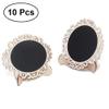 EXCEART 10pcs Mini Wooden Sturdy Table Number Signs for Weddings Parties Home Decor Easy to Use Reusable Chalkboards with Elegant Hollow Design Black view 2