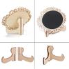 EXCEART 10pcs Mini Wooden Sturdy Table Number Signs for Weddings Parties Home Decor Easy to Use Reusable Chalkboards with Elegant Hollow Design Black view 3