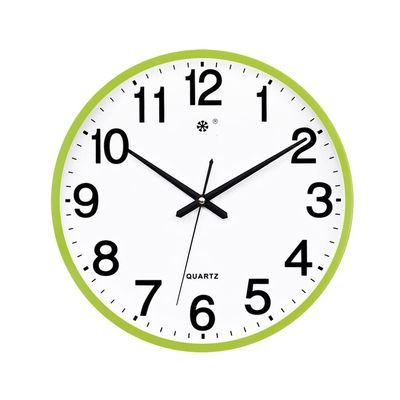 BcofoA Clocks Wall Clocks Living Room Fashion Creative Personality Clock Wall Watch Simple Household Silent Electronic Quartz Clock Wall 14-inch (Color : Green)
