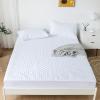 CFYCYHDZHT Bedding Fitted Sheet Deep,Kids Bedroom Quilted Waterproof Mattress Protector, Hotel Solid Color Deep Pocket Mattress Topper for Full Queen King Bed,White,King 198203cm+35cm view 1