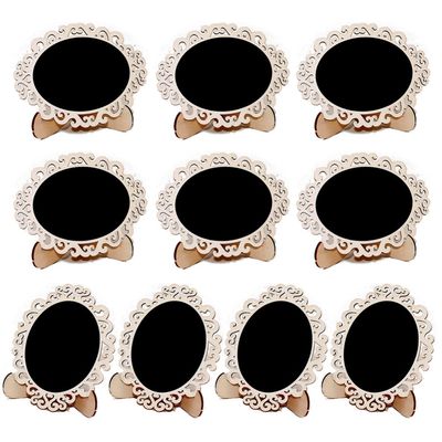 EXCEART 20pcs Mini Wooden Reusable Chalkboards Sturdy Stands for Weddings Parties Table Numbers and Message Boards Versatile Decorative Signs for Home and Events