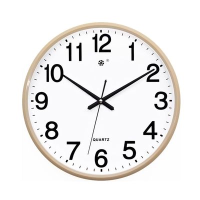 BcofoA Clocks Wall Clocks Living Room Fashion Creative Personality Clock Wall Watch Simple Household Silent Electronic Quartz Clock Wall 14-inch (Color : Champagne Gold)
