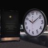 BcofoA Clocks Wall Clocks Living Room Fashion Creative Personality Clock Wall Watch Simple Household Silent Electronic Quartz Clock Wall 14-inch (Color : Champagne Gold) view 2