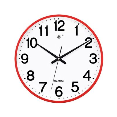 BcofoA Clocks Wall Clocks Living Room Fashion Creative Personality Clock Wall Watch Simple Household Silent Electronic Quartz Clock Wall 11-inch (Color : Red)