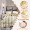 XQKXHZ Double Duvet, All Season Bedding Double Duvet Size, Cotton Fabric, Super Soft and Breathable Winter Down Comforter, 95% Down Filling, Beige - 200x230cm- 4.5kg view 4