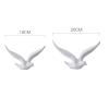 Ceramic White Dove Bird Handcrafted Sculpture 3D Wall Art Decor Home Living Room Office Wedding Gift 20cm view 2