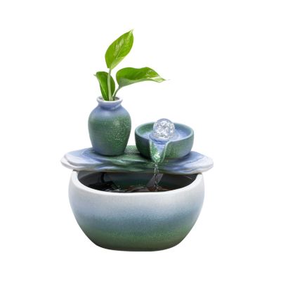 HNHYNSY Tabletop Waterfall Indoor Desktop Fountain Modern Zen Interior Desk Table Top Fountain Table Office Terrace Home Bedroom Relax Tabletop Water Fountain (Color : A)