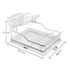 Dish Holder Dish Drying Rack Kitchen Shelf Organizer Over Sink Utensils Holder Bowl Dish Draining Shelf Kitchen Storage Rack Cup Drying Rack (Color : A) view 2