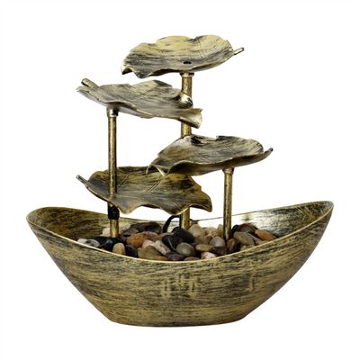 Tabletop Waterfall Indoor Waterfall Fountain Desktop Fountain LED Light USB Operation Home Office Room Desktop Decoration Home Decoration Ornaments Home Gifts for Friends Tabletop Water Fountain