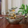 Tabletop Waterfall Indoor Waterfall Fountain Desktop Fountain LED Light USB Operation Home Office Room Desktop Decoration Home Decoration Ornaments Home Gifts for Friends Tabletop Water Fountain view 4