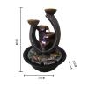 HNHYNSY Tabletop Waterfall Multifunction Indoor Water Fountain and Candle Holders with LED Lights Three Tier Soothing Cascading Tabletop Fountains with Rocks Tabletop Water Fountain (Color : A) view 2