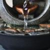 HNHYNSY Tabletop Waterfall Multifunction Indoor Water Fountain and Candle Holders with LED Lights Three Tier Soothing Cascading Tabletop Fountains with Rocks Tabletop Water Fountain (Color : A) view 3