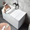 LYLFF Bathtub Cover Foldable Bath Insulation Cover Dustproof Bracket, PVC Bath Tub Bathroom Shelf (Size : 115x70x0.7cm) view 4