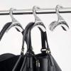 Bag-a-Vie Purse Hanger for Closet - Handbag Organizer Hooks for Hanging Bags & Purses, Protecting Bag Shape & Organizing Space (3 Hangers, Silver Metal) view 1
