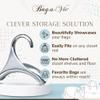 Bag-a-Vie Purse Hanger for Closet - Handbag Organizer Hooks for Hanging Bags & Purses, Protecting Bag Shape & Organizing Space (3 Hangers, Silver Metal) view 3