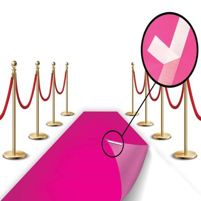 LEMONSODA Pink Carpet Floor Runner Hollywood Party Decoration Fabric 100 GSM (Pink, 2.6x30 Feet)