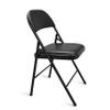 Amazon Basics Comfortable Vinyl-Padded Metal Steel Folding Chairs, Black, 4-Pack view 4
